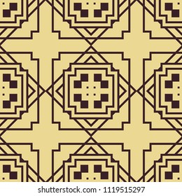 Abstract Art Deco Seamless Pattern Background. Geometric decorative texture.