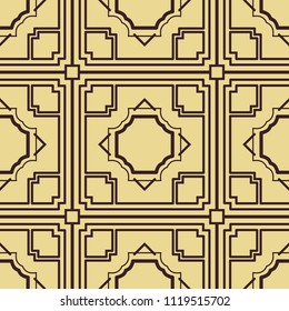 Abstract Art Deco Seamless Pattern Background. Geometric decorative texture.