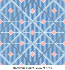 Resumen Color de las plazas Art Deco Líneas Geométricas Psicodelic Hipnótico Patrón sin Marea Diseño Colores de Moda a la moda Perfecto para el diseño interior Papel de pared o Tela Impresión Bebé Pastel Azul Tono rosa