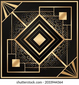 estilo Art Deco abstracto con fondo de media tonalidad