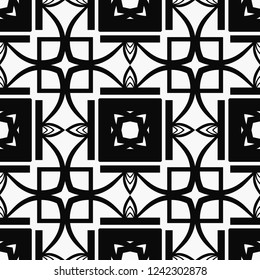 Abstract Art Deco Tiles Seamless Vector Pattern. Geometric texture. Repeating background.