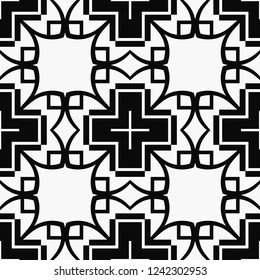 Abstract Art Deco Tiles Seamless Vector Pattern. Geometric texture. Repeating background.