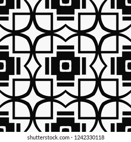 Abstract Art Deco Tiles Seamless Vector Pattern. Geometric texture. Repeating background.