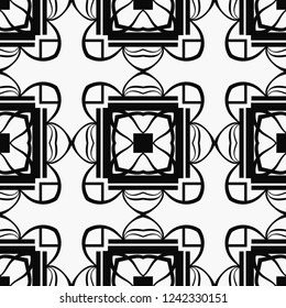 Abstract Art Deco Tiles Seamless Vector Pattern. Geometric texture. Repeating background.