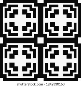Abstract Art Deco Tiles Seamless Vector Pattern. Geometric texture. Repeating background.