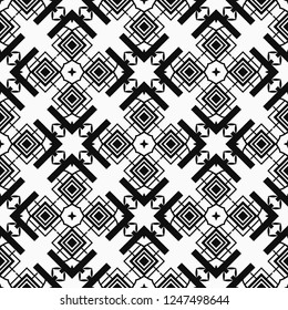 Abstract Art Deco Tiles Seamless Vector Pattern. Geometric texture. Repeating background.