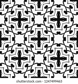 Abstract Art Deco Tiles Seamless Vector Pattern. Geometric texture. Repeating background.