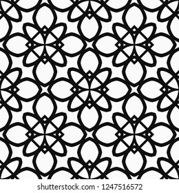 Abstract Art Deco Tiles Seamless Vector Pattern. Geometric texture. Repeating background.