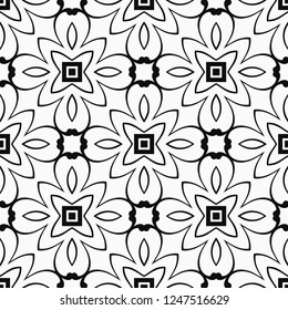 Abstract Art Deco Tiles Seamless Vector Pattern. Geometric texture. Repeating background.