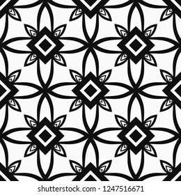 Abstract Art Deco Tiles Seamless Vector Pattern. Geometric texture. Repeating background.