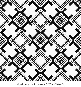 Abstract Art Deco Tiles Seamless Vector Pattern. Geometric texture. Repeating background.