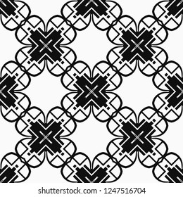 Abstract Art Deco Tiles Seamless Vector Pattern. Geometric texture. Repeating background.
