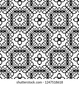 Abstract Art Deco Tiles Seamless Vector Pattern. Geometric texture. Repeating background.