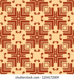 Abstract Art Deco Tiles Seamless Vector Pattern. Geometric texture. Repeating background.