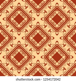 Abstract Art Deco Tiles Seamless Vector Pattern. Geometric texture. Repeating background.