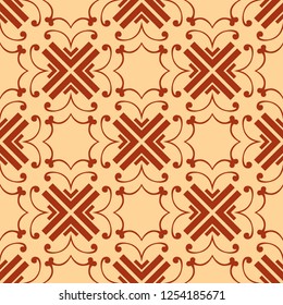 Abstract Art Deco Tiles Seamless Vector Pattern. Geometric texture. Repeating background.