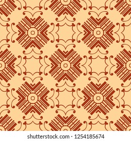 Abstract Art Deco Tiles Seamless Vector Pattern. Geometric texture. Repeating background.