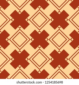 Abstract Art Deco Tiles Seamless Vector Pattern. Geometric texture. Repeating background.