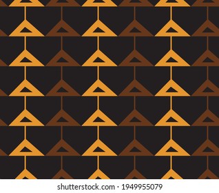 Abstract Art Deco Triangles Repeating Vector Pattern Isolated Background