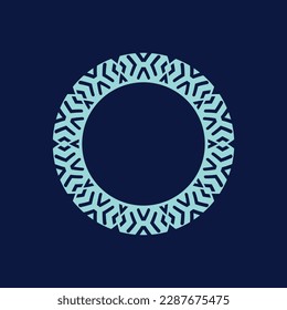 marco de patrón ornamental de círculo decorativo de arte abstracto