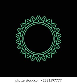 abstract art decorative circle ornamental pattern frame