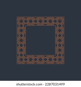 abstract art decorative square ornamental pattern frame