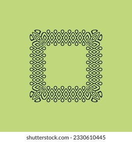 abstract art decorative square ornamental pattern frame