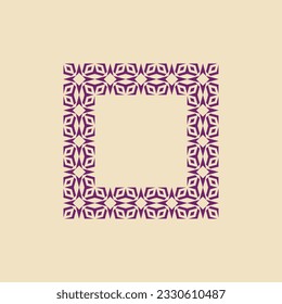 abstract art decorative square ornamental pattern frame