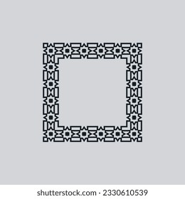 abstract art decorative square ornamental pattern frame