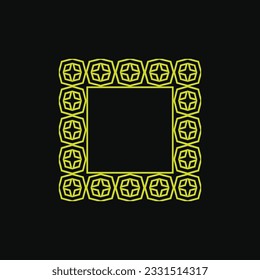 abstract art decorative square ornamental pattern frame