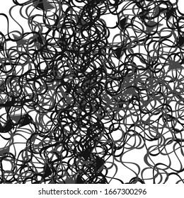 Abstract art with deformed, distorted random and chaotic line. Distressed, complex jumble of stripes. Glitch, noise, cluttered random art