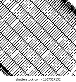 Abstract art with deformed, distorted random and chaotic line. Distressed, complex jumble of stripes. Glitch, noise, cluttered random art