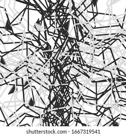 Arte abstracto con línea deformada, distorsionada al azar y caótica. Difícil, complejo, de rayas. Glitch, ruido, arte aleatorio agarrotado