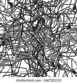 Arte abstracto con línea deformada, distorsionada al azar y caótica. Difícil, complejo, de rayas. Glitch, ruido, arte aleatorio agarrotado