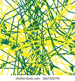 Abstract art with deformed, distorted random and chaotic line. Distressed, complex jumble of stripes. Glitch, noise, cluttered random art