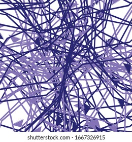 Abstract art with deformed, distorted random and chaotic line. Distressed, complex jumble of stripes. Glitch, noise, cluttered random art