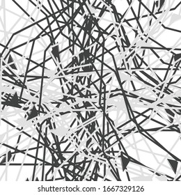 Arte abstracto con línea deformada, distorsionada al azar y caótica. Difícil, complejo, de rayas. Glitch, ruido, arte aleatorio agarrotado