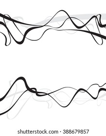 Abstract art design, Abstract background with curvy, curved lines wave gray shapes