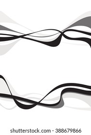 Abstract art design, Abstract background with curvy, curved lines wave gray shapes