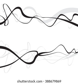 Abstract art design, Abstract background with curvy, curved lines wave gray shapes