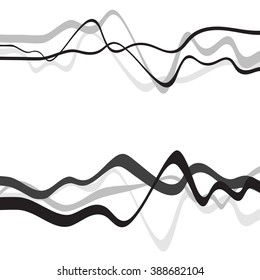 Abstract art design, Abstract background with curvy, curved lines wave gray shapes