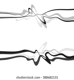 Abstract art design, Abstract background with curvy, curved lines wave gray shapes