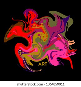 Abstract Art Design Full With Backround Color