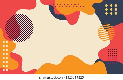 Banner mínimo de design artístico abstrato.