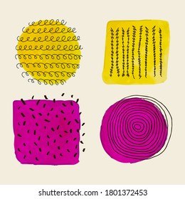 Resumen del fondo de la plantilla de diseño de arte con formas líquidas de acuarela de moda y líneas curvas dibujadas a mano. Diseño creativo y moderno para logotipo, afiche, fondo de pantalla, identidad para negocios. Ilustración del vector