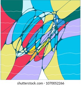 Abstract art, different lines 