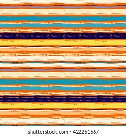 Abstract art distressed brushed seamless pattern, watercolor, brush strokes. Background linear primitive texture, wallpaper