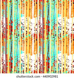 Abstract art distressed seamless pattern, watercolor brush strokes, spots. Background texture, wallpaper, wrapping