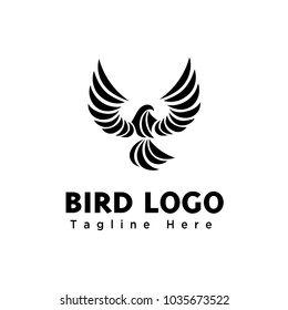 Abstract art eagle fly logo