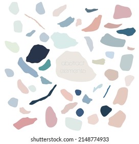 Abstract art element in boho style. Stone and rock graphic pattern in vintage style.